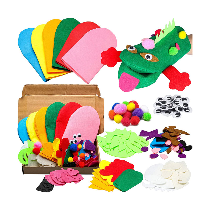 Kit de fabricación de títeres de man de 6 unidades. Manualidades para niños