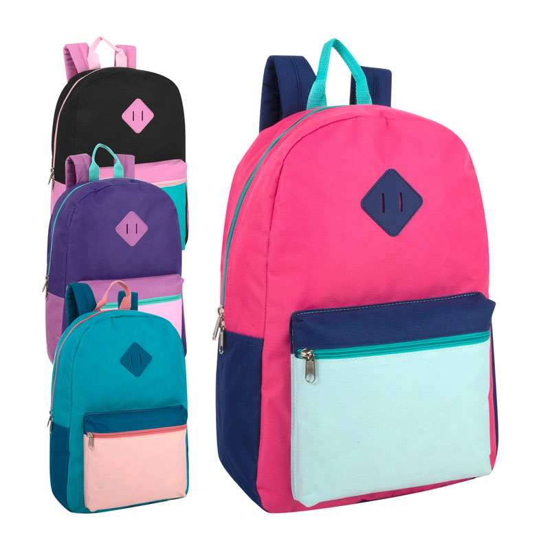 Mochila multicolor de 17 polgadas de alta capacidade